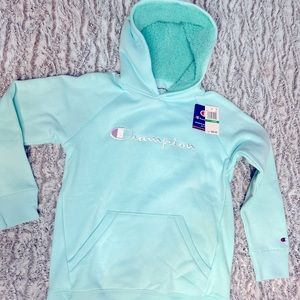Champion Sherpa Lined Big Girls Fleece Hoodie